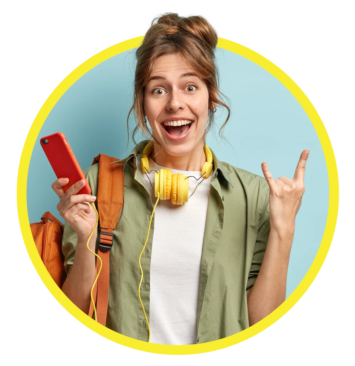Happy traveller