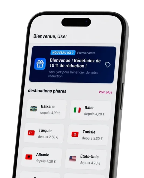 Application Quibity sur un smartphone